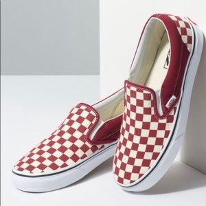 Red checkered vans